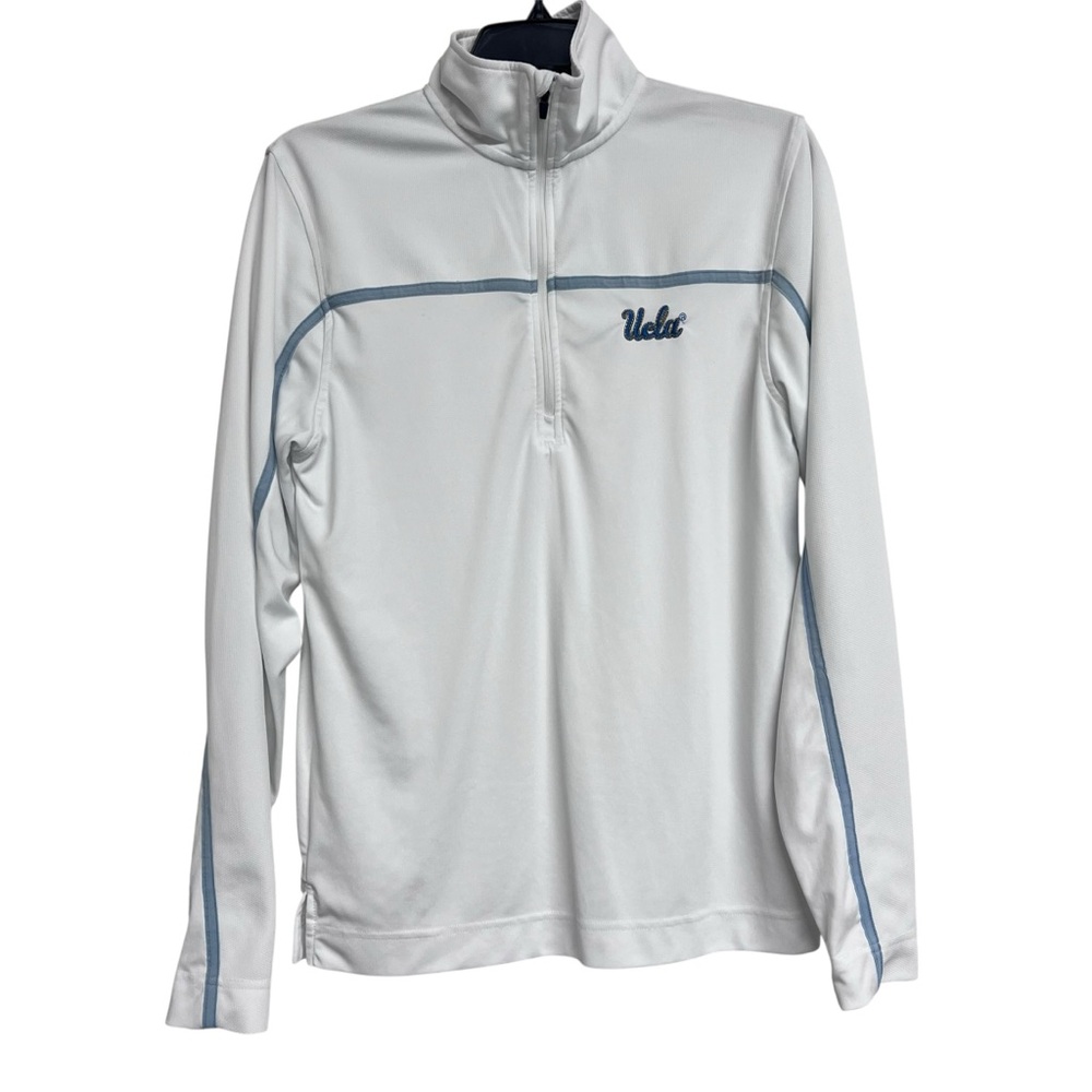 UCLA Bruins White Quarter-Zip Pullover Sweatshirt Campus‎ Drive Collegiate